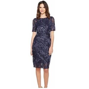 NWT Adrianna Papell Sequin Sheath Raglan Dress 8